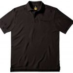 Polo manches courtes avec poche marron personnalisé