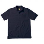 Polo manches courtes avec poche noir personnalisé