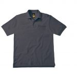 Polo manches courtes avec poche gris personnalisé
