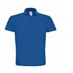 Polo manches courtes bleu personnalisé