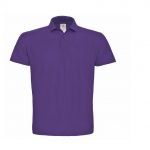 Polo manches courtes violet personnalisé