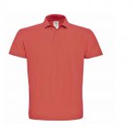 Polo manches courtes corail personnalisé