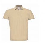 Polo manches courtes beige personnalisé