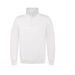 Sweat col zippé blanc zippé