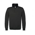 Sweat col zippé noir personnalisé