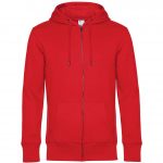 Sweat zippé rouge personnalisé