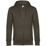 Sweat zippé kaki personnalisé