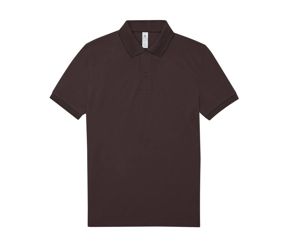 Polo manches courtes marron personnalisé