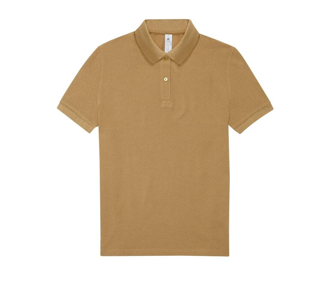 Polo manches courtes marron clair personnalisé