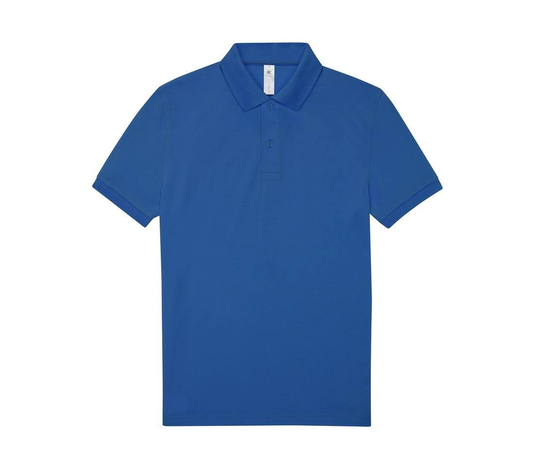 Polo manches courtes bleu personnalisé
