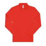 Polo manches longues rouge personnalisé