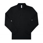 Polo manches longues noir personnalisé