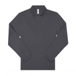 Polo manches longues gris personnalisé