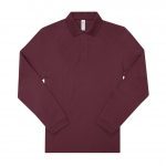 Polo manches longues prune personnalisé