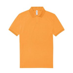 Polo manches courtes jaune moutarde personnalisé