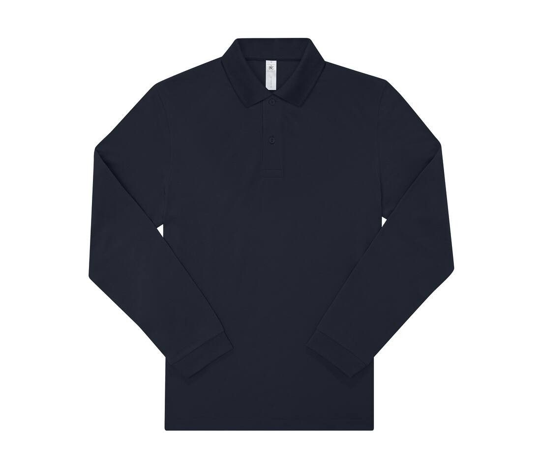 Polo manches langues bleu personnalisé
