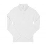 Polo manches longues blanc personnalisé