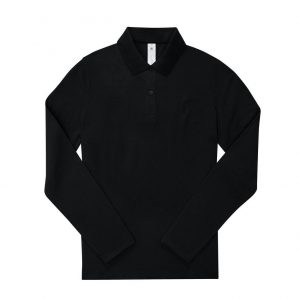 Polo manches longues noir personnalisé