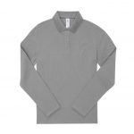Polo manches longues gris personnalisé