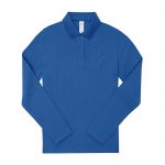 Polo manches longues bleu personnalisé