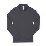 Polo manches longues gris personnalisé