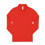 Polo manches longues rouge personnalisé