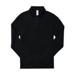 Polo manches longues noir personnalisé