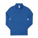 Polo manches longues bleu personnalisé