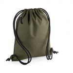 Sac cordelettes vert personnalisé