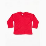 Tee-shirt manches longues rouge personnalisé