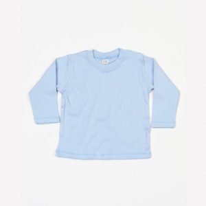 Tee-shirt manches longues bleu personnalisé