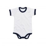 Body bébé bleu et blanc personnalisé
