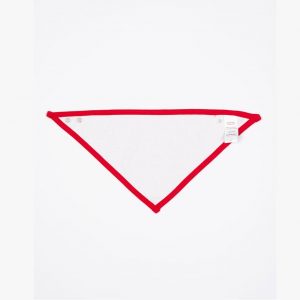 Bavoir bébé blanc et rouge personnalisé