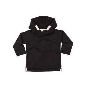 Veste zippée bébé noir personnalisé