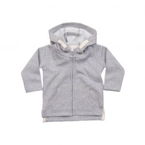 Veste zippée bébé gris personnalisé