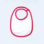 Bavoir blanc et rouge personnalisé