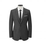 Veste de costume grise personnalisé