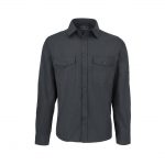 Chemise manches longues gris personnalisé