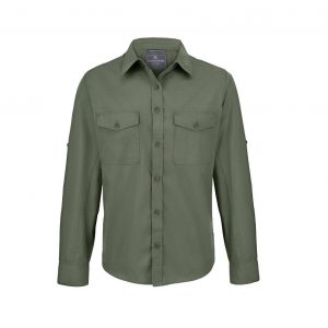 Chemise manches longues vert personnalisé