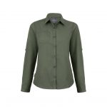 Chemise manches longues vert personnalisé