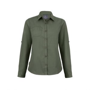 Chemise manches longues vert personnalisé