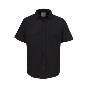 Chemise manches courtes noir personnalisé