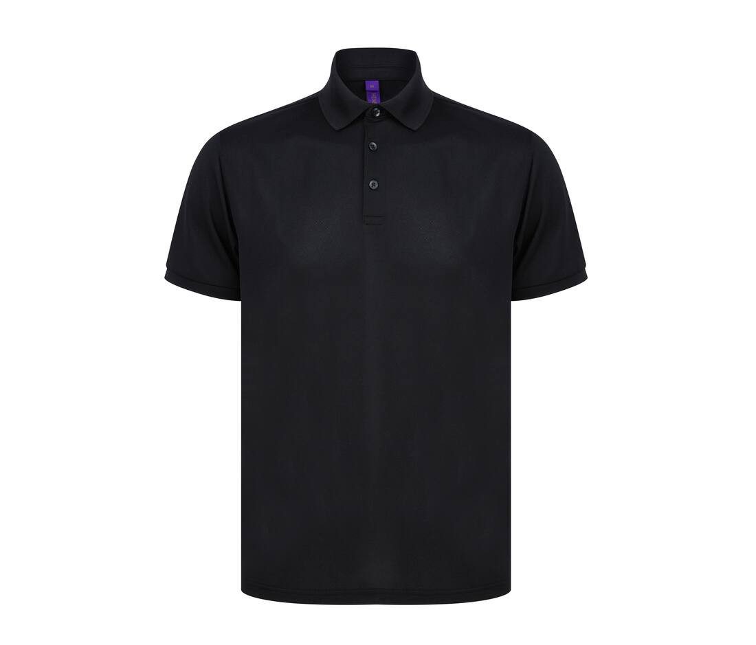 Polo noir personnalisé publicitaire