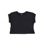 Tee-shirt court noir promotionnel personnalisable publicitaire