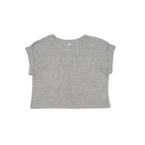 Tee-shirt court gris promotionnel personnalisable publicitaire