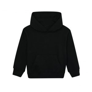 Sweat à capuche enfant noir promotionnel personnalisable publicitaire