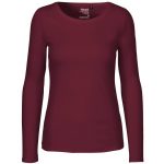 Tee-shirt manches longues rouge foncé promotionnel personnalisable publicitaire