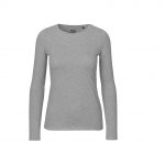Tee-shirt manches longues gris promotionnel personnalisable publicitaire