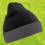 Bonnet noir et gris promotionnel personnalisable publicitaire