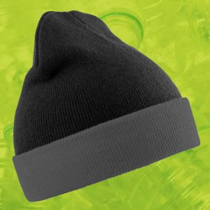 Bonnet noir et gris promotionnel personnalisable publicitaire